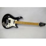 Small childrens black guitar in Fender style by Guvnor