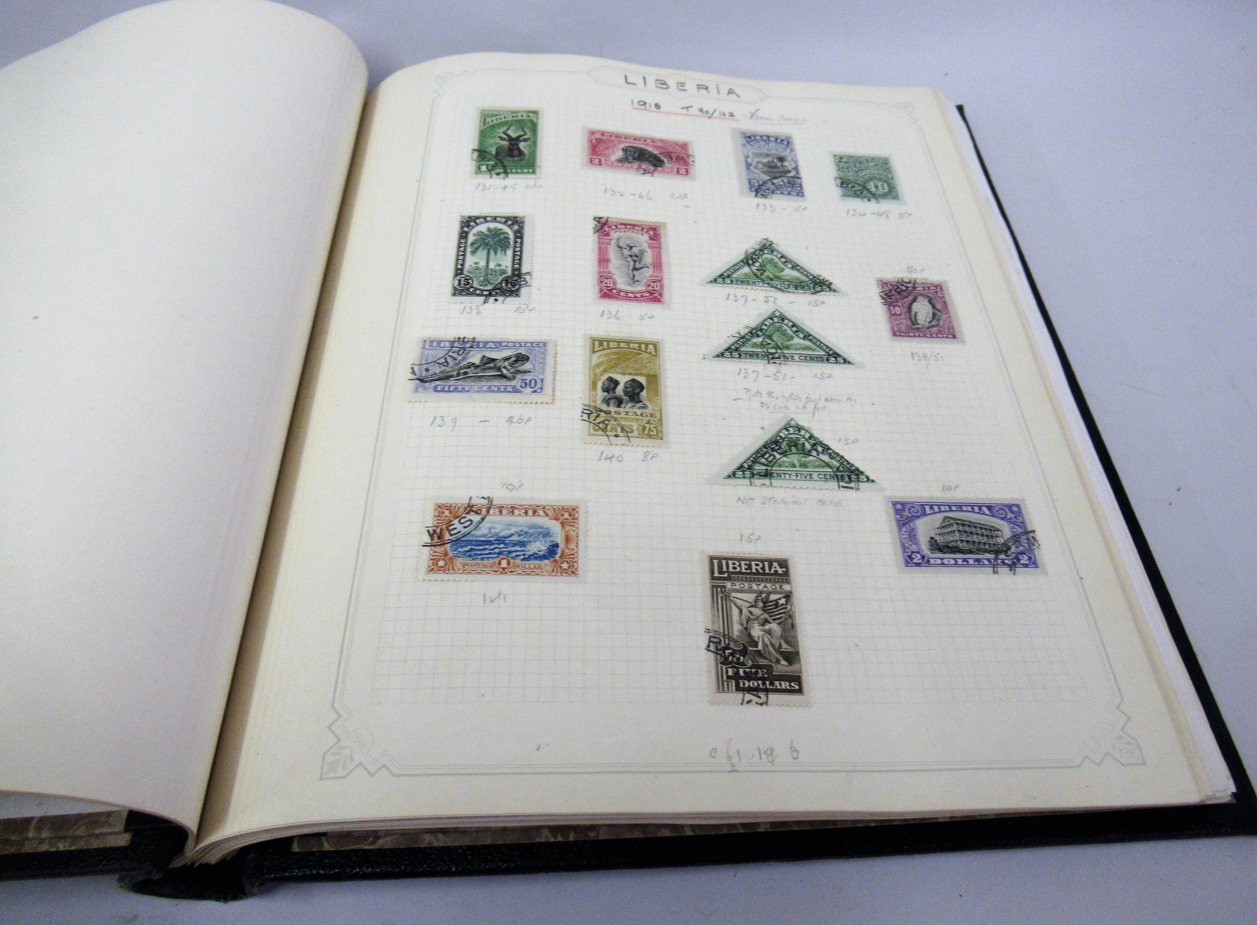 Black album containing a collection of World stamps, including Liberia - Image 2 of 2