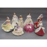 Royal Doulton figure ' The Bride ' HN2166, another ' Top O' The Hill ' HN1534, another ' The