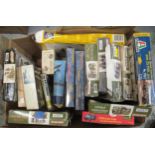 Box containing eighteen unmade plastic military model kits