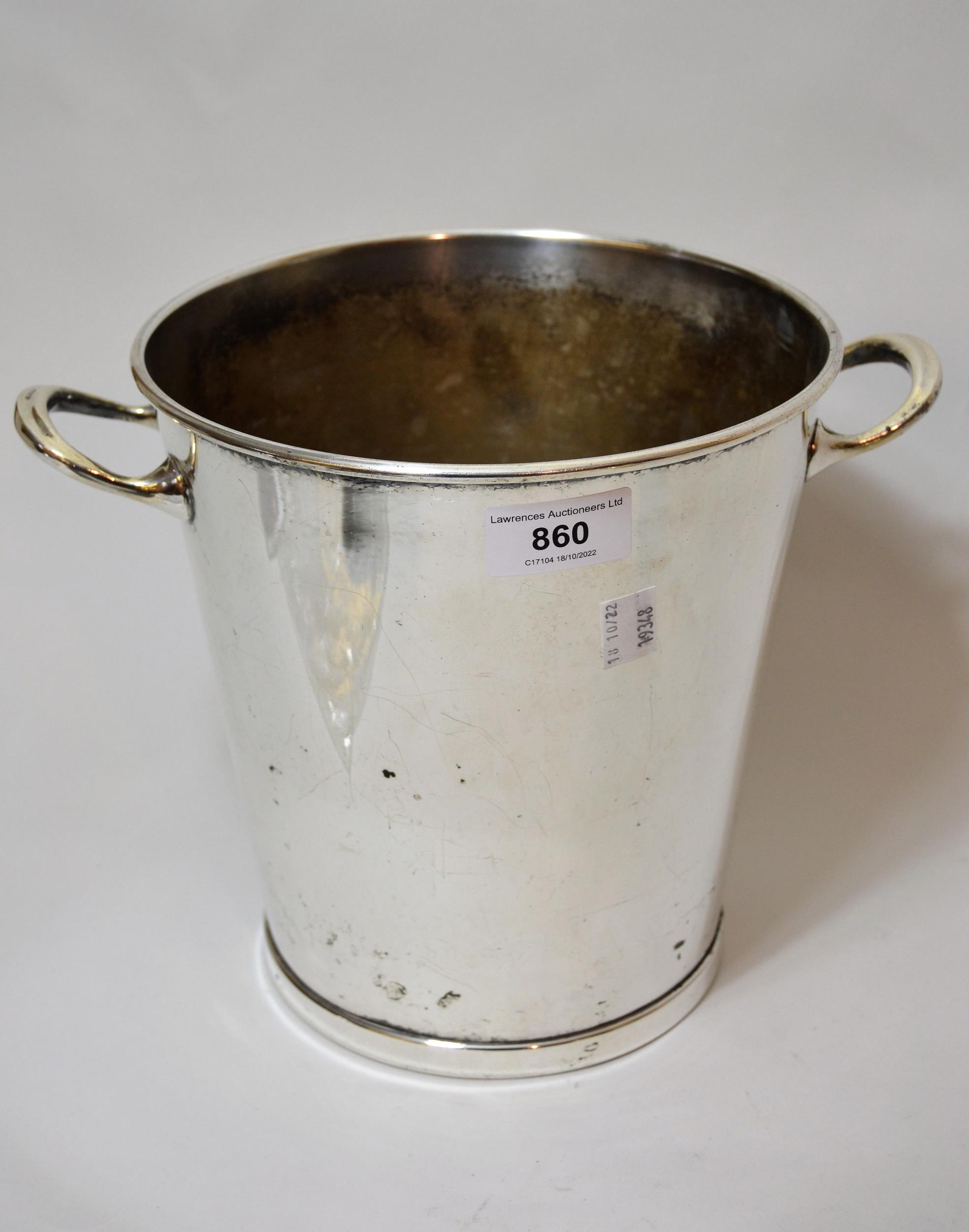 Gaskell & Chambers silver plated two handled wine cooler