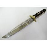 Holdsworth, Sheffield, ' The Hunter's Companion ' hunting knife inscribed ' The Americans give the