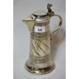 Victorian London silver presentation lidded tankard (polo trophy), with presentation engraving,