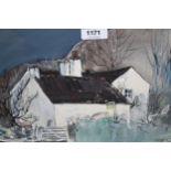 Ray Evans, mixed media, cottage at Lian Guric, signed and dated 3/67, 8.5ins x 13ins, framed