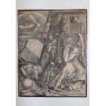 Two antique engravings after Albrecht Durer, one indistinctly inscribed verso and dated 1818, both