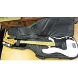 Fender USA 1978 White Precision bass guitar (non-original body and scratch plate), in soft case (