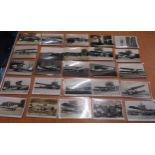 Twenty five postcards including twenty three RP's, Croydon Airport and aviation related