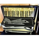 Soprani Settimio Cardinal piano accordion, in original fitted case Small chip to the front left of