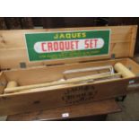Jaques of London pine cased part croquet set