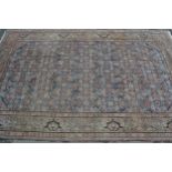 Feraghan rug with all-over Herati design on a midnight blue ground with borders, 8ft x 5ft