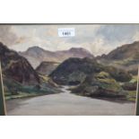 J. McCabe, watercolour, view of Ben More, signed and dated 1907, 9.25ins x 13.25ins, maple framed