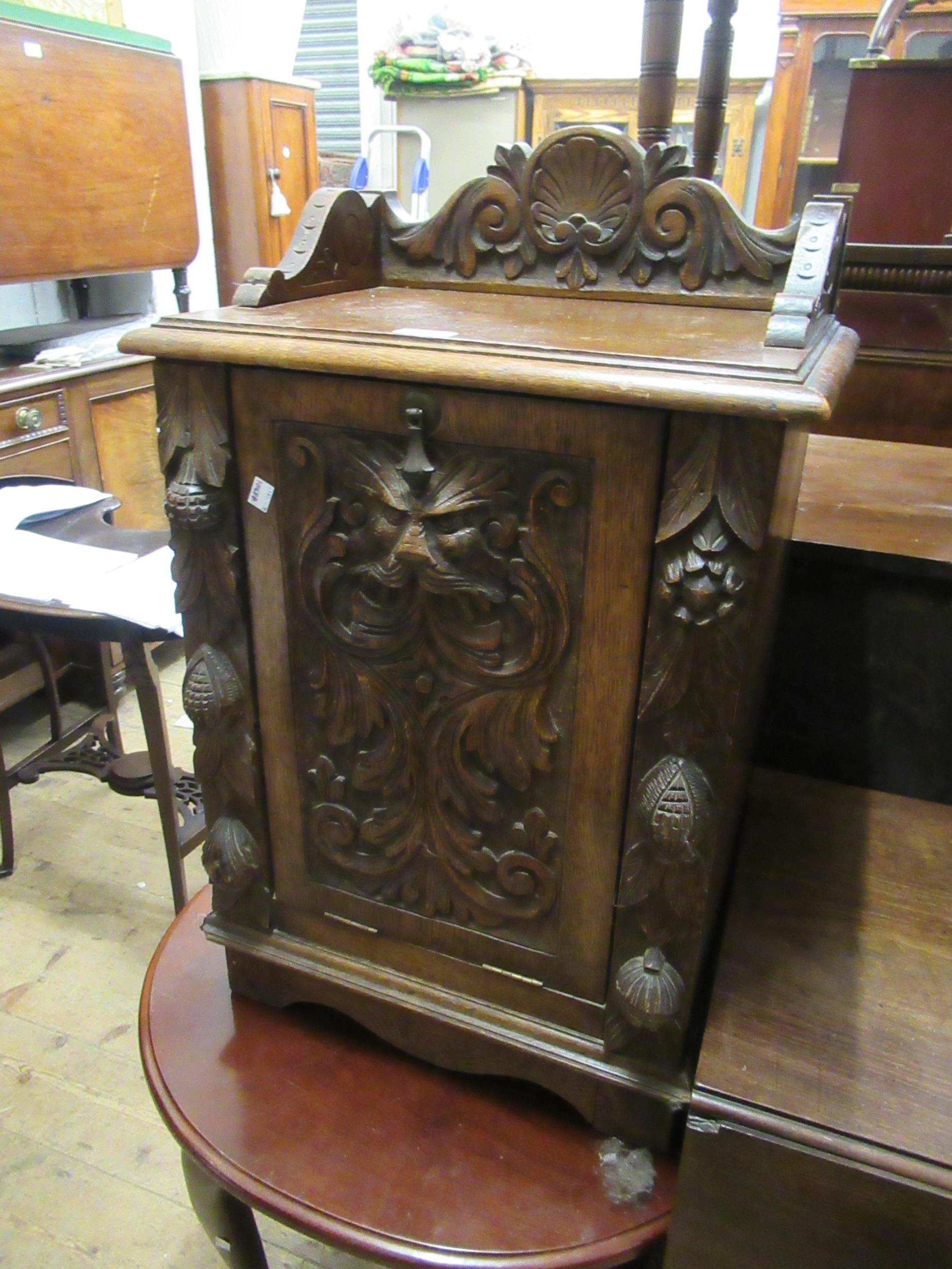 19th Century oak single drawer side table on bobbin turned supports, together with a similar - Image 2 of 2