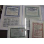 Group of four framed bonds for Mexnor West Holding Company, United Egyptian Lands and another