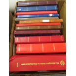 Box containing a quantity of various albums of World stamps, including Germany pictorials etc.