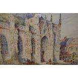 A.F Affleck, watercolour St Ouen Paris, signed 18ins x 25ins, gilt framed