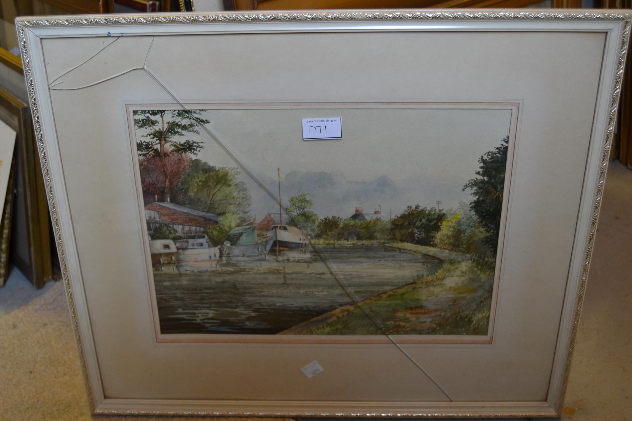 Frank Holme, pair of gouache moorland landscapes, 10ins x 17ins, gilt framed, together with five - Image 8 of 8