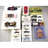 Collection of Franklin Mint and Corgi and other scale model vehicles