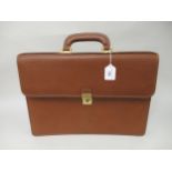 Loewe tan grained leather briefcase with key In good condition