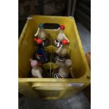 Six Hartridges soda water bottles in original crate