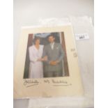 TRH Charles Prince of Wales & Diana Princess of Wales, signed photograph of the couple standing