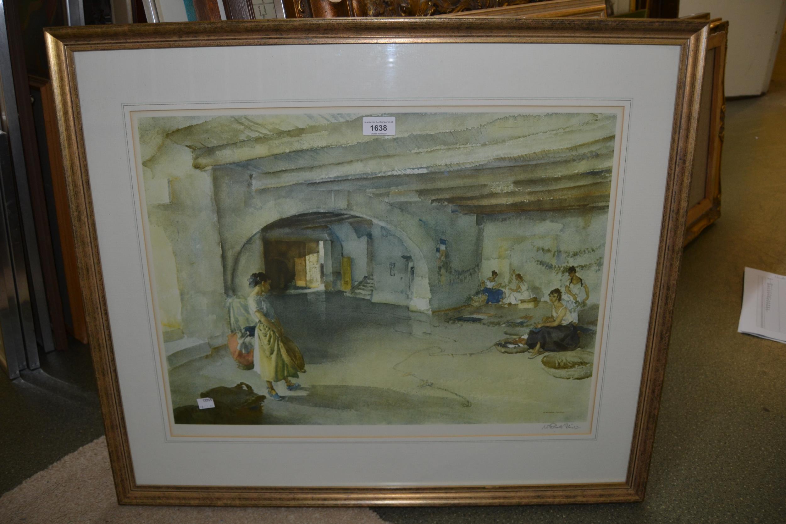 William Russell Flint, coloured print of young ladies in an interior, signed in pencil by the artist - Image 2 of 5