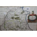 Robert Morden, hand coloured map of East Riding of Yorkshire