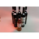 Four bottles, 2005 Barolo, one bottle, La Vieja Bodega Reserva 2012, together with a small bottle of