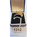 14ct Gold dolphin ring
