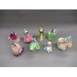 Group of eight various Royal Doulton figures, ' Easter Day ', ' Sweet Anne ', ' Daffy Down