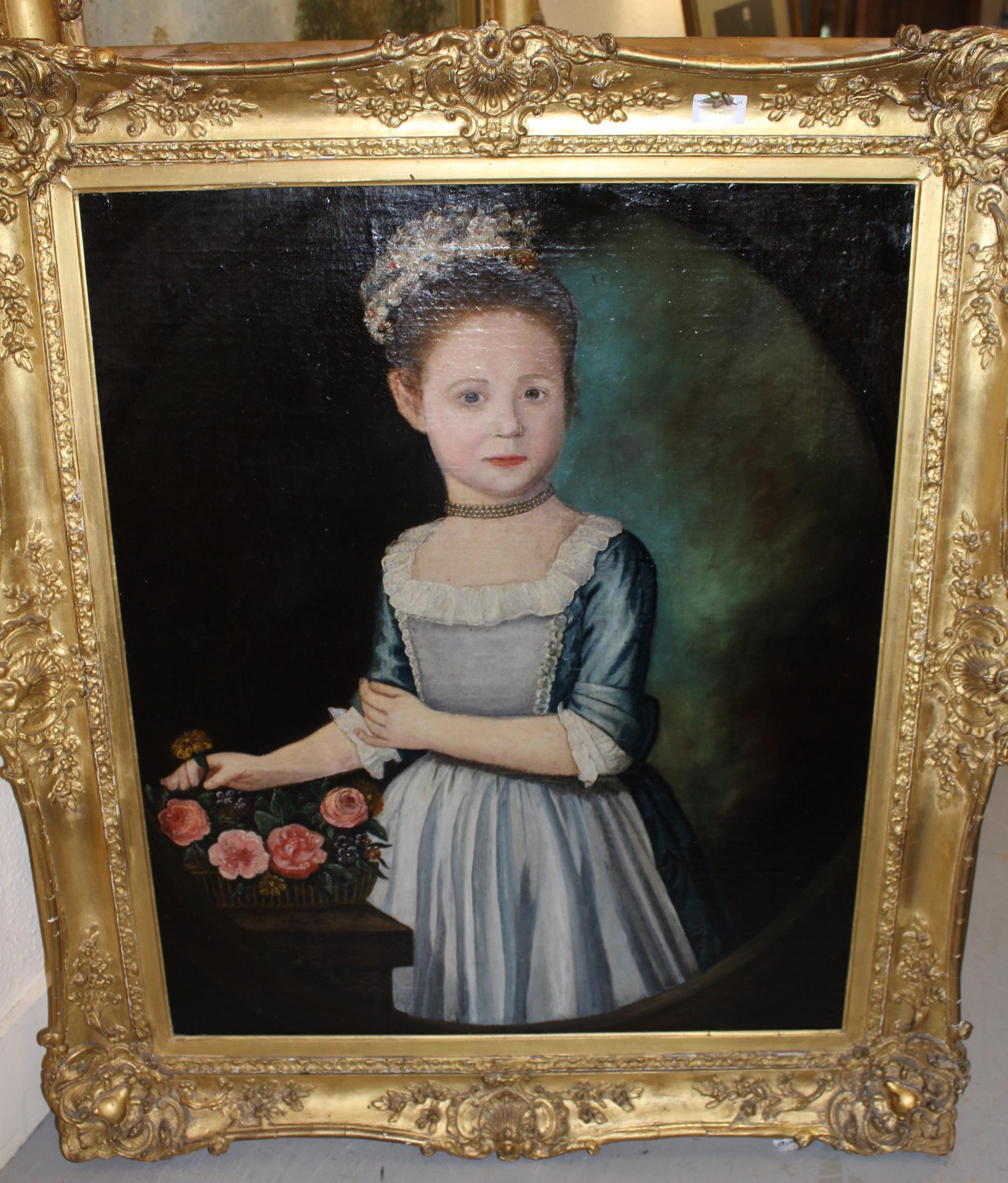 Early 19th Century English school, oil on canvas laid down on board, portrait of an unknown girl - Image 2 of 5