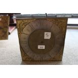 10in Thirty hour brass longcase clock dial with bird cage movement by Thomas Hill, Lambourn