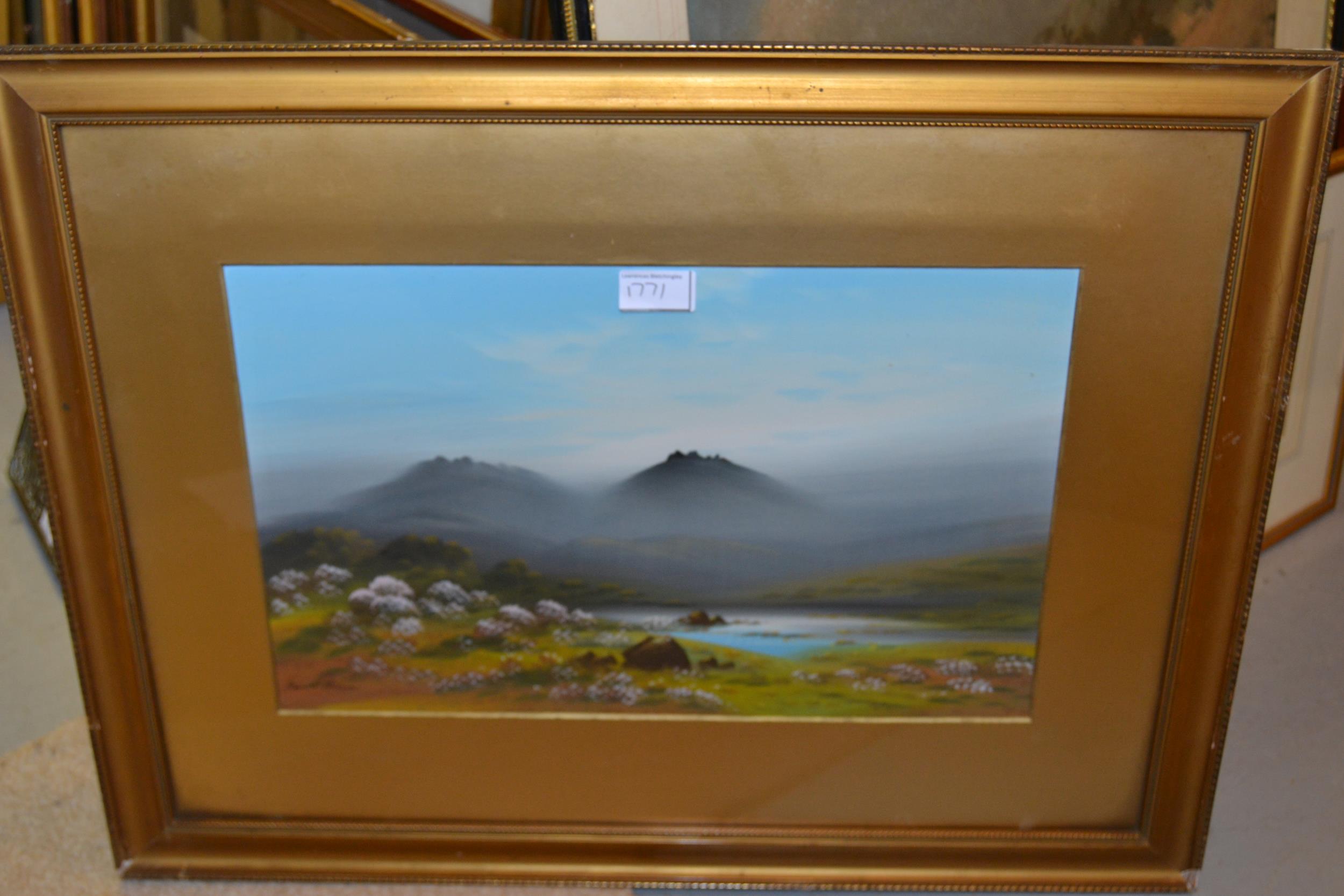 Frank Holme, pair of gouache moorland landscapes, 10ins x 17ins, gilt framed, together with five - Image 5 of 8