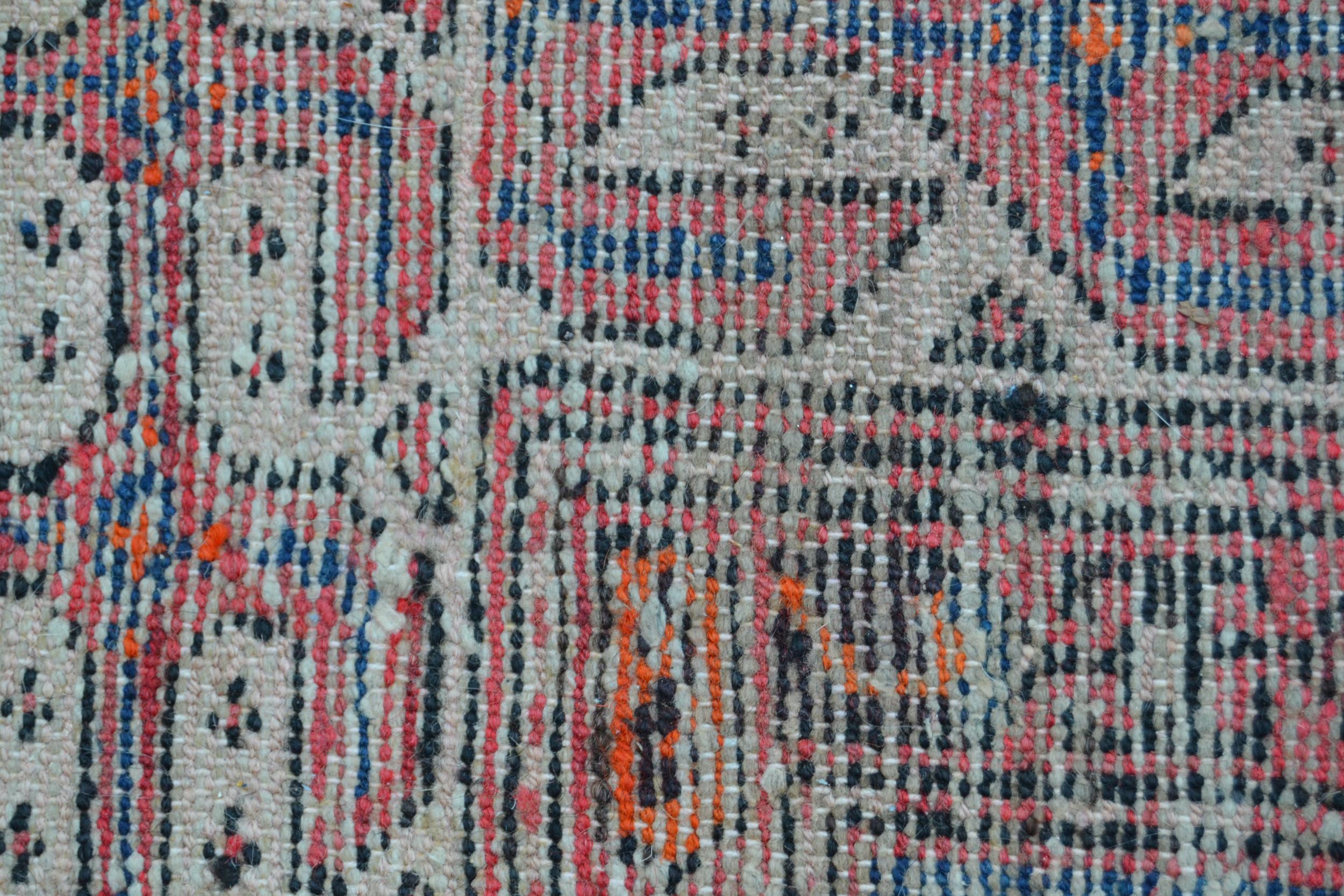 Kurdish rug with an all-over hooked medallion design on a deep blue ground with multiple border, 6ft - Image 5 of 5