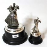 Two silver plated dancing trophies