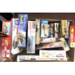 Seventeen various model aircraft kits including Airfix, Heller etc