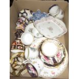 Collection of miscellaneous 18th and 19th Century English tea ware, together with a blue and gilt