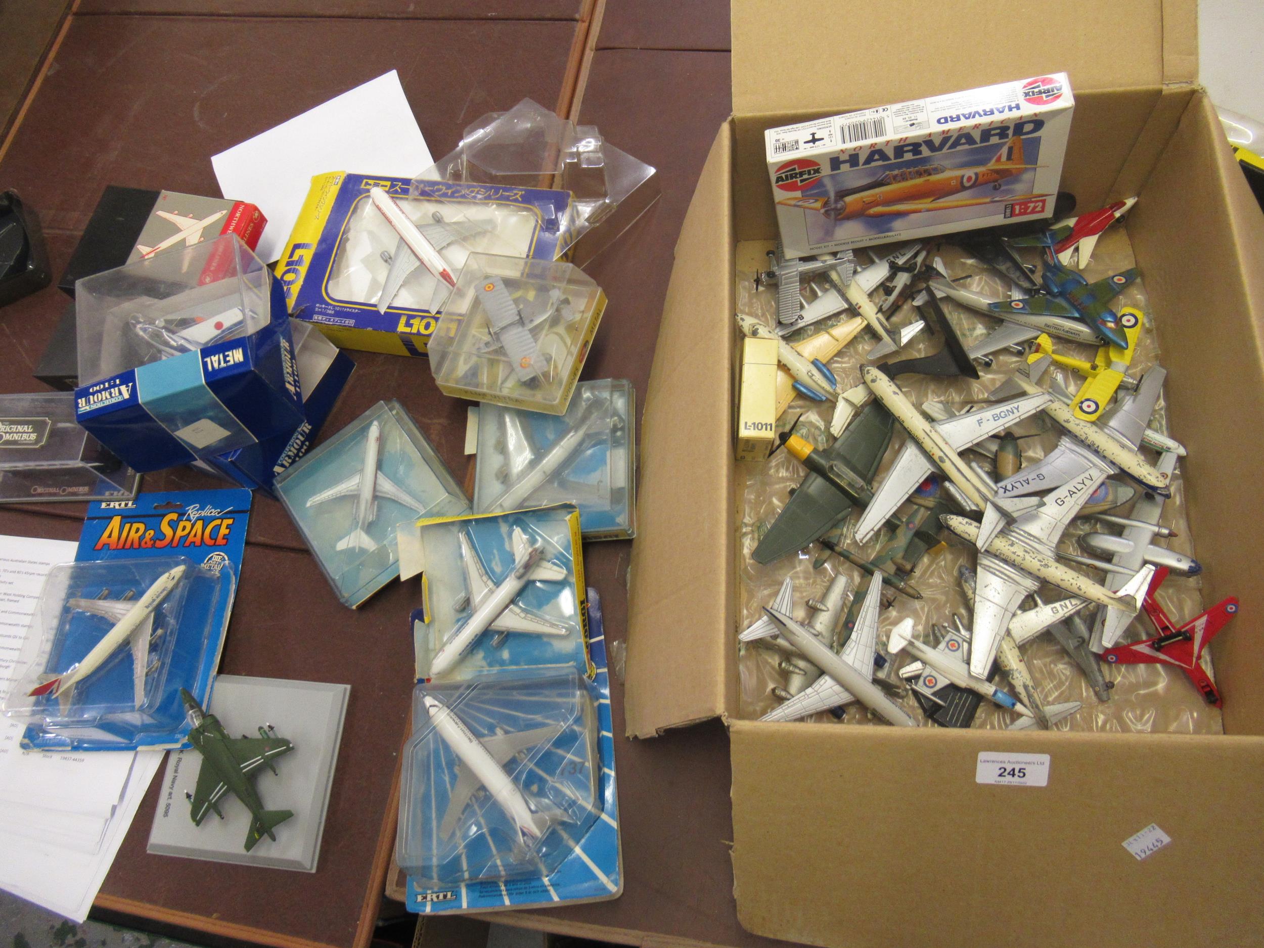 Collection of later Dinky and other diecast Dinky model aircraft, some with original boxes