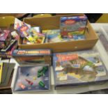 Large box containing a collection of Thunderbirds, Captain Scarlett and Stingray toys, in original