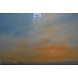 G. Spencer, mixed media ' Evening ', (Norfolk, England) signed, 14.5ins x 18.5ins, together with a