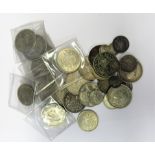 Quantity of Victorian silver coinage including an 1889 Crown