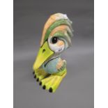 Lorna Bailey, porcelain stylised model of a bird, 10ins high