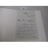 Sarah Churchill Spencer, an autograph letter on Long Walk House Windsor notepaper