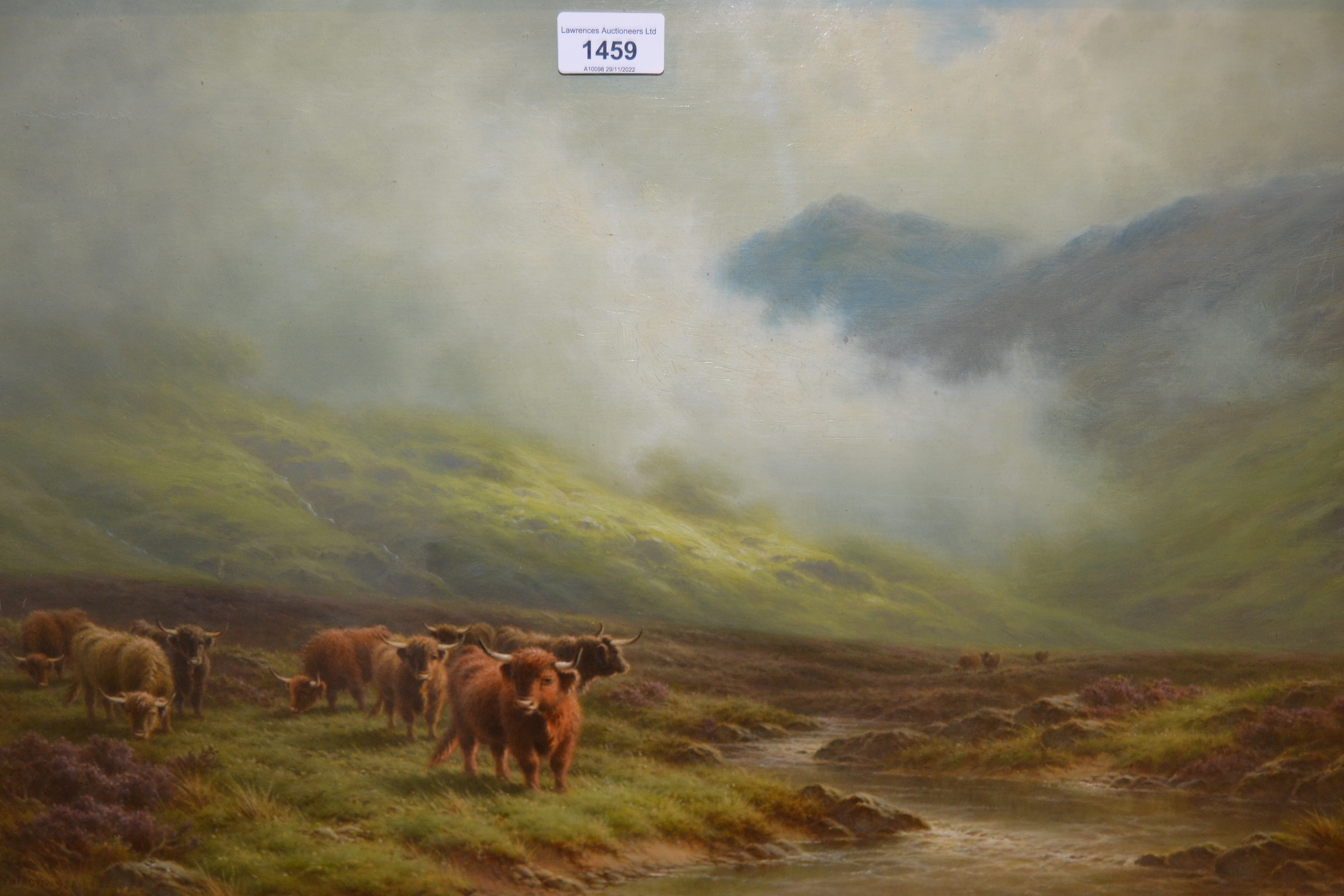 Walter J. Watson, oil on canvas, cattle in a Highland landscape, signed and dated 1931, 15ins x
