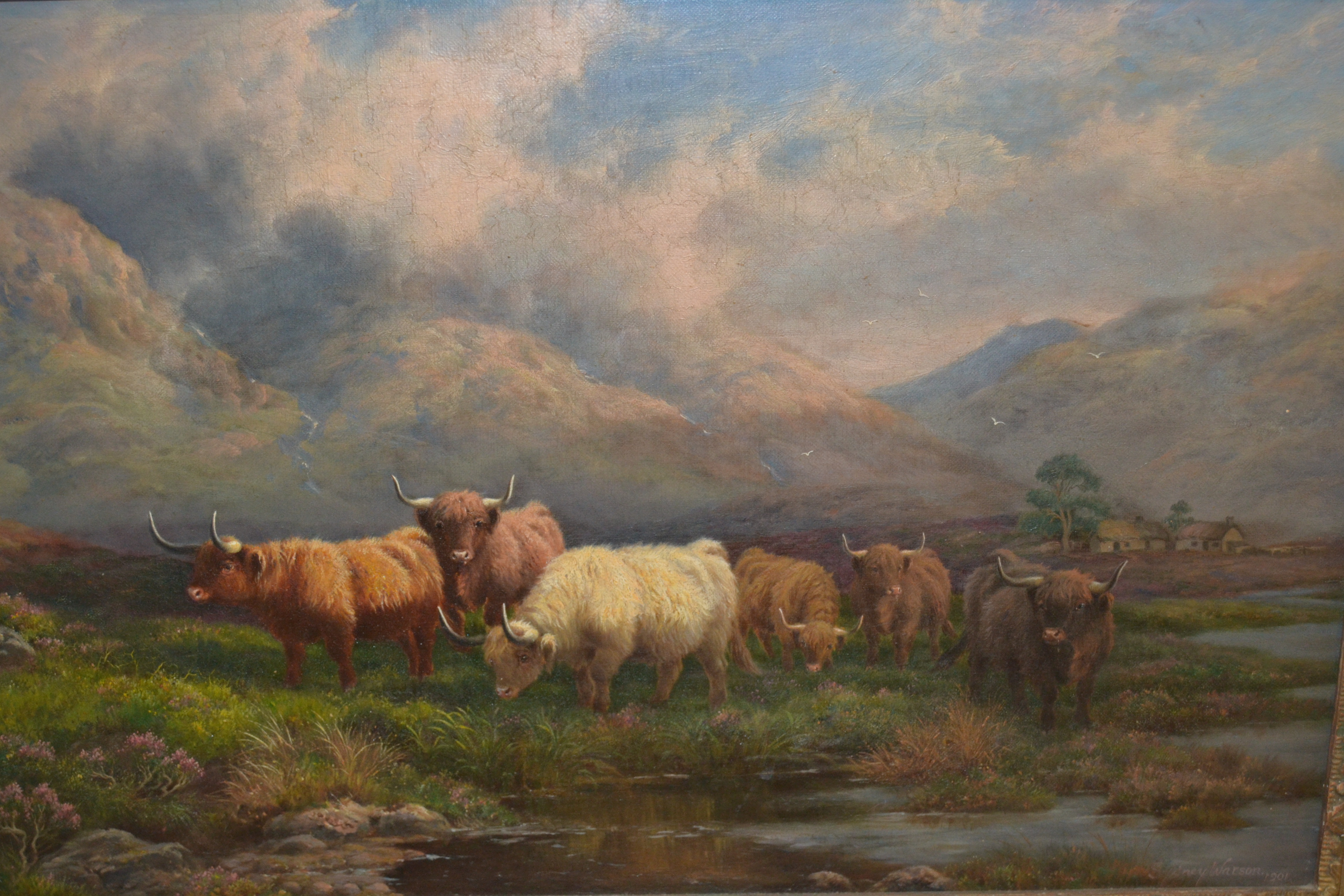 Sydney Robert Watson, oil on canvas ' Glen Loin - Argyllshire ', signed and dated 1901, 14ins x