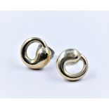 Pair of Tiffany and Company Elsa Peretti sterling silver circle earstuds Approximately 11m in