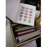 Box containing seventeen albums of World and Commonwealth stamps (mainly modern)