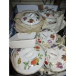 An extensive collection of Royal Worcester Evesham pattern tableware and Royal crested china 7x