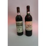 One bottle Chateau Leoville Barton, St Julien Grand Cru 1990, and one bottle Chateau Beychevelle, St