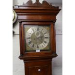 George III oak longcase clock, the square gilt brass and silvered dial, 12ins inscribed Richard