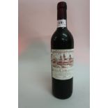 One bottle Chateau Cos d'Estourne, St Estephe Grand Cru 1986